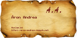 Áron Andrea névjegykártya